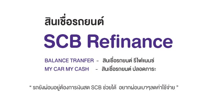 สินเชื่อรถ SCB Refinance